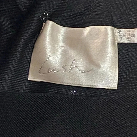 Lush black sequins clubbing party  dainty sexy shiny micro mini skirt Small - Picture 5 of 7